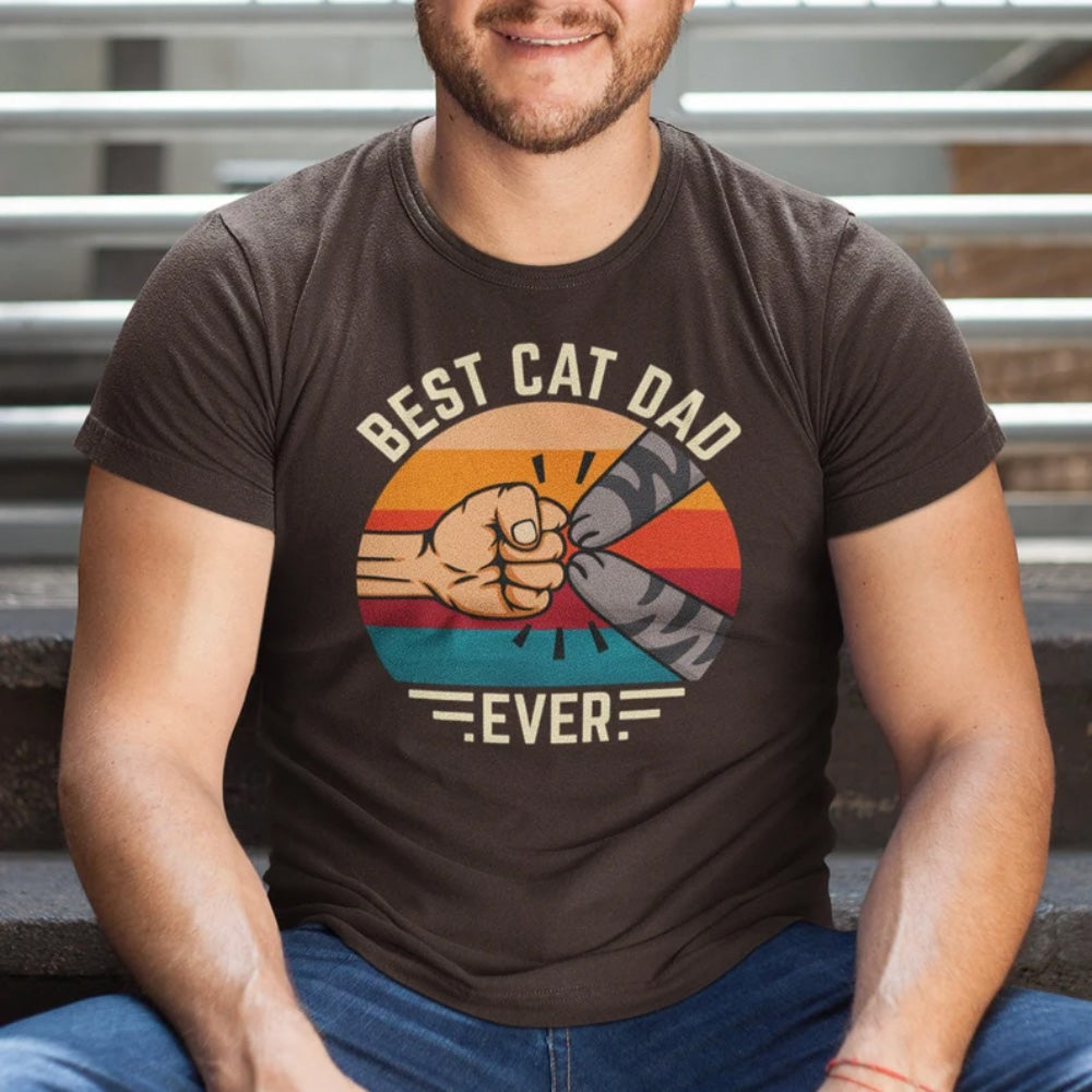 5 Ideas of Best Cat Dad Ever Shirt Fist Bump To Celebrate Father’s Day