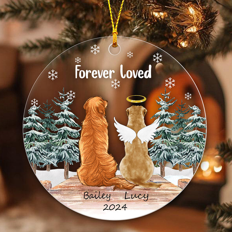 Personalized Dog Memorial Ornament – Custom Acrylic Keepsake for Pet ...