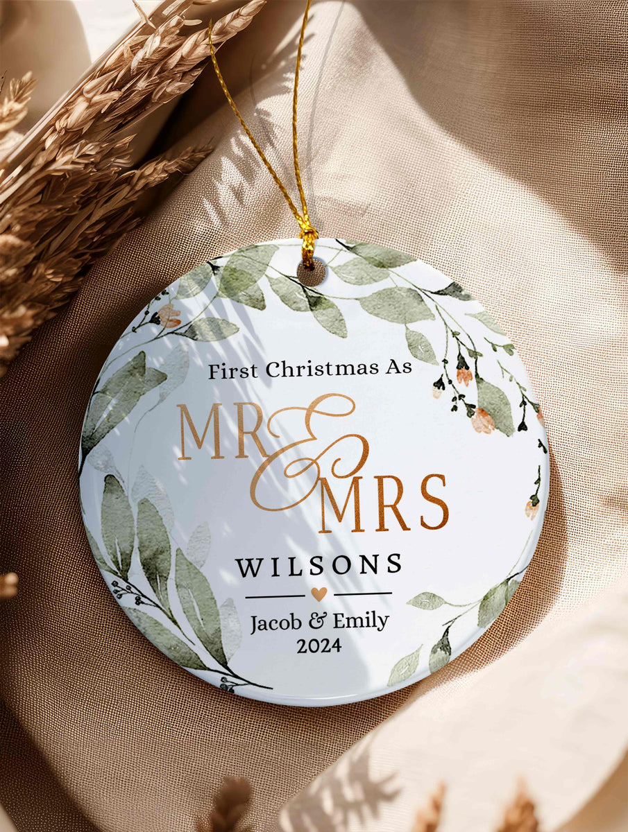 1St Christmas As Mr And Mrs Ornament | | Personalized First Christmas ...