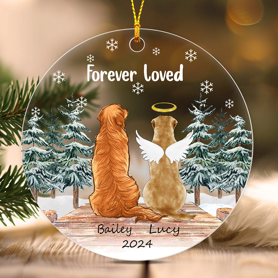 Personalized Dog Memorial Ornament – Custom Acrylic Keepsake for Pet ...