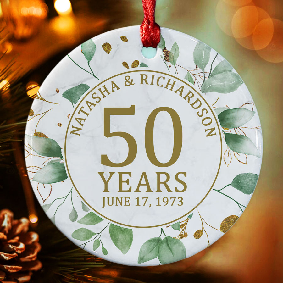 50Th Wedding Anniversary Ornament Personalized 50Th Anniversary