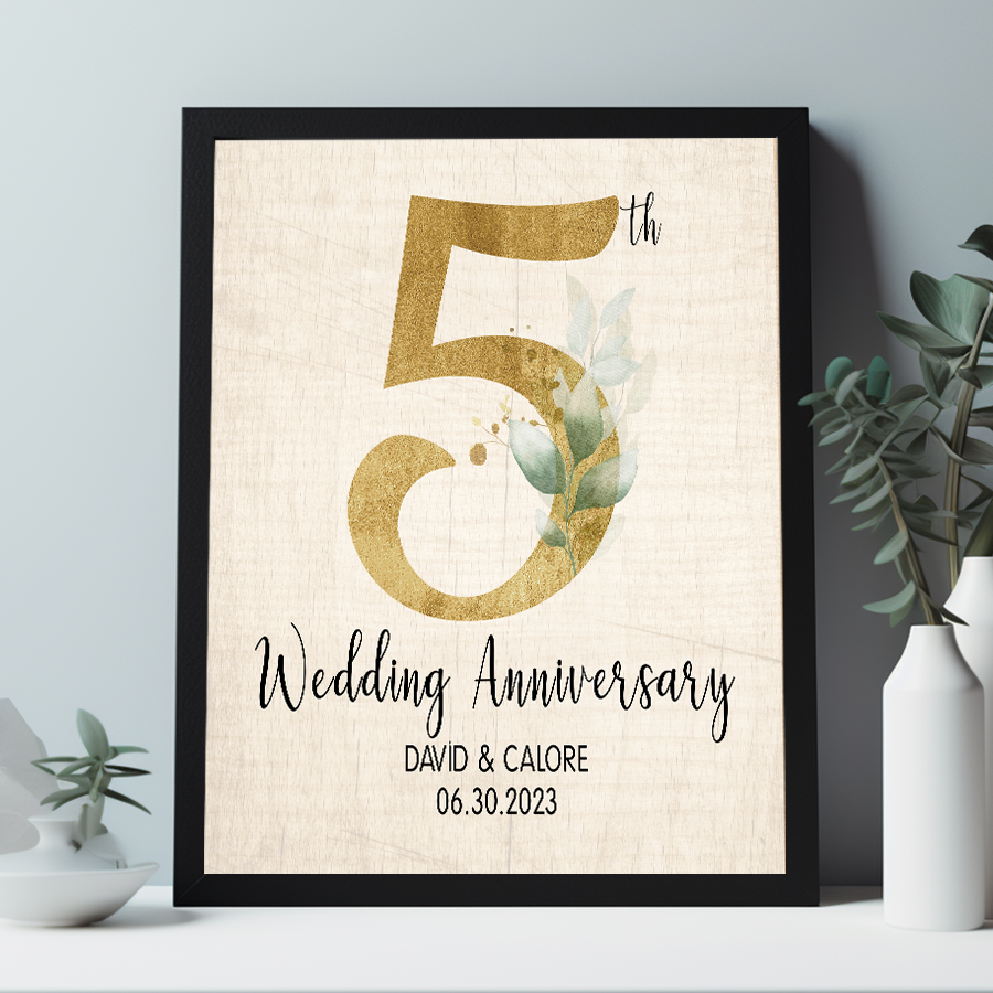 5Th Year Wedding Anniversary Gift Fifth Wedding Anniversary Gifts