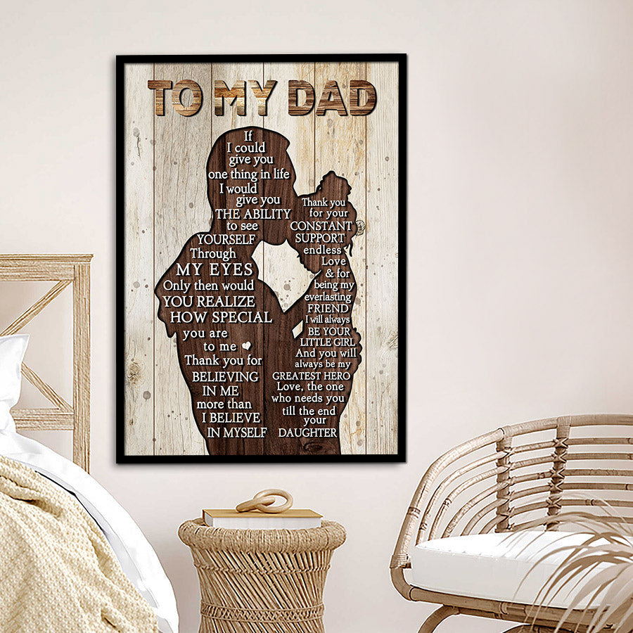 Custom Personalized Dad Canvas - Father's Day Gift Idea for Dad from Son - To My Dad