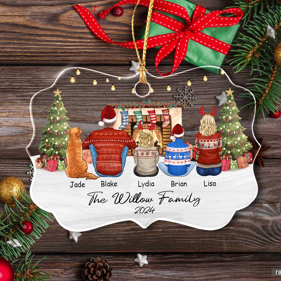 Pet Family Christmas Ornaments | Personalized Family Ornament With Pets ...