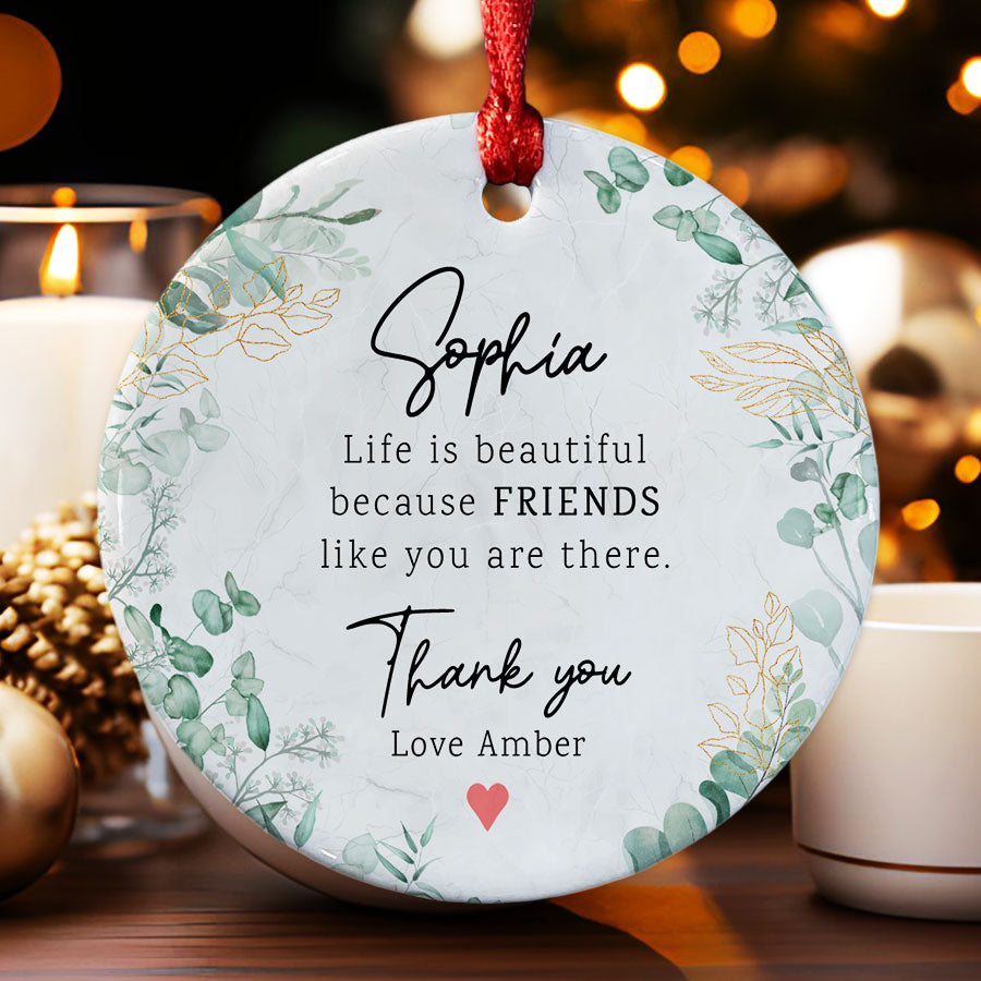 Best Friends Ornament Ornaments For Friends Ornaments With Names