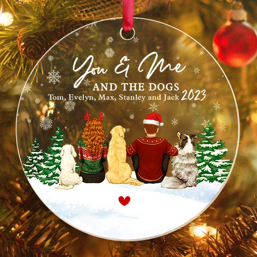 Couple Ornament With Dog | Personalized Couples Ornaments | You Me And ...