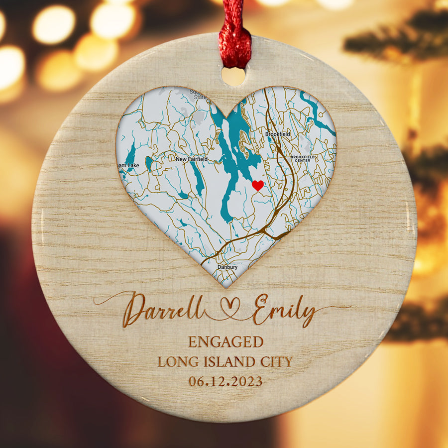 Custom Engagement Ornament Custom Map Engaged Ornaments Newly