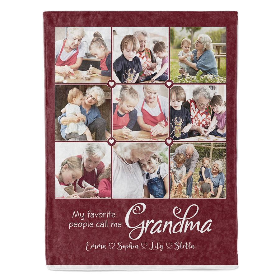 Custom Grandma Blanket Personalised Mothers Day Gifts For Grandma