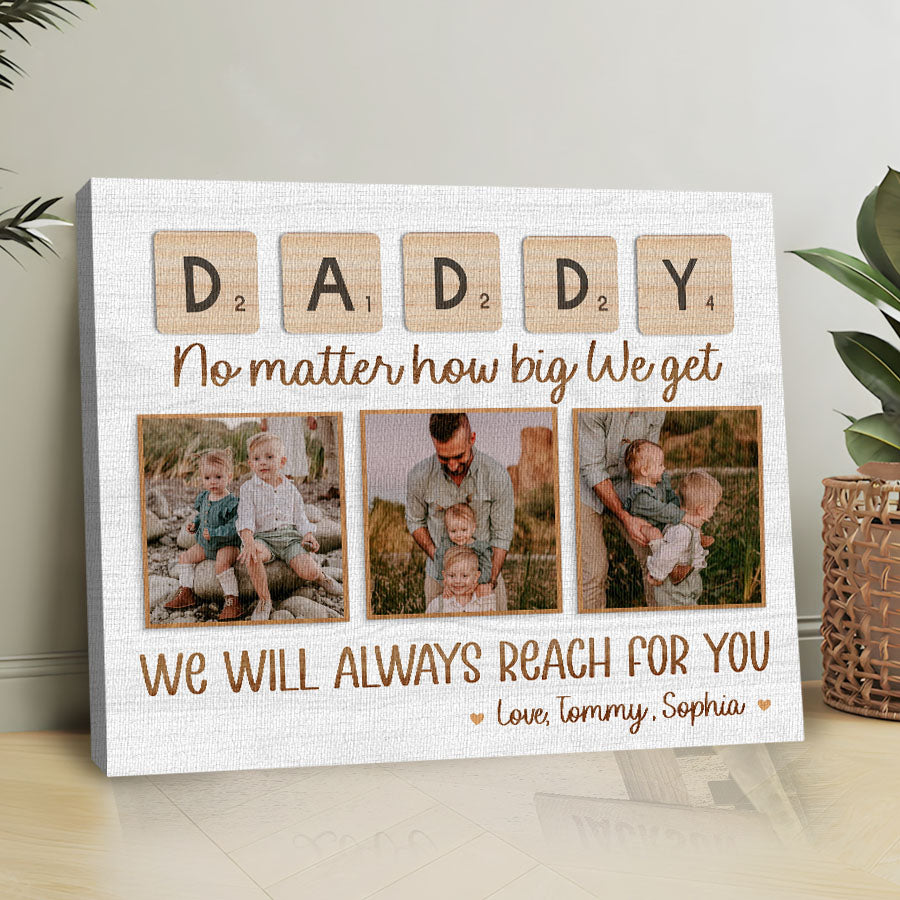 Dad Canvas Father’S Day | Fathers Day Personalized Gift | No Matter How ...