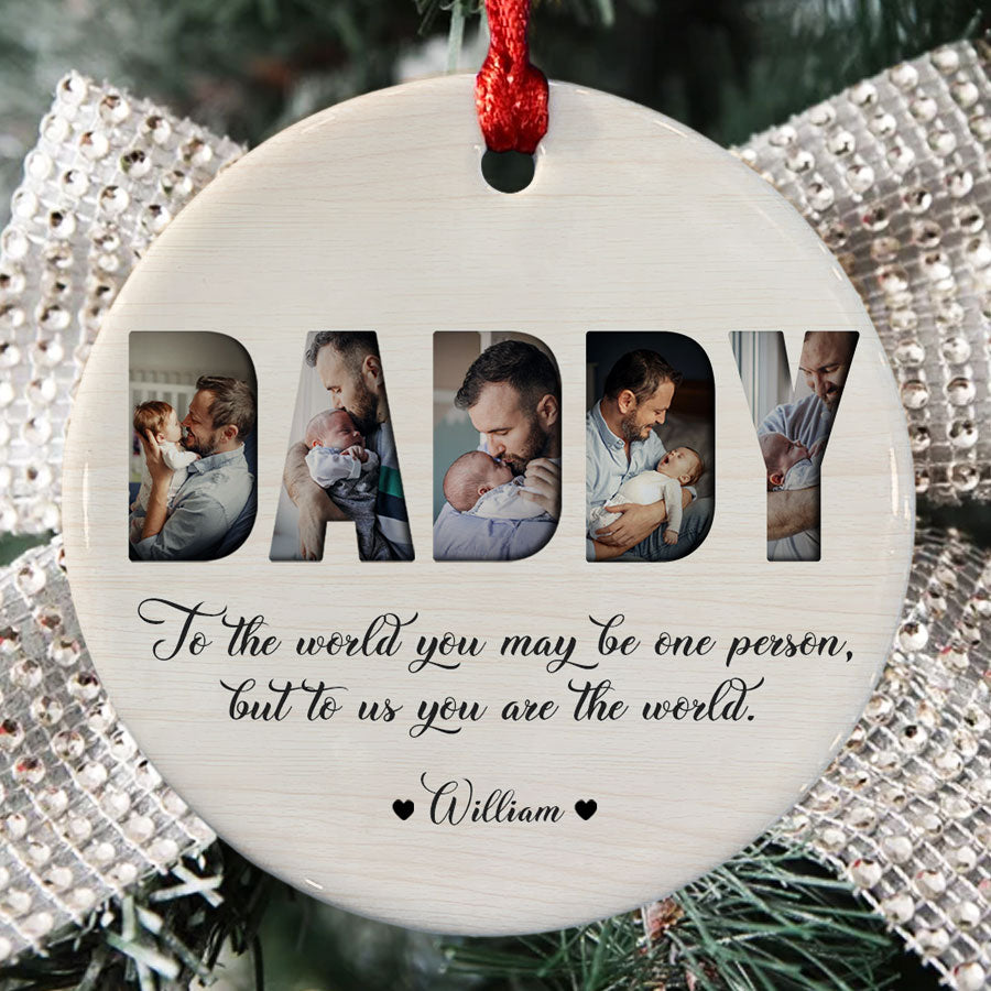 Daddy’S First Christmas Ornament New Dad Christmas Ornament Photo