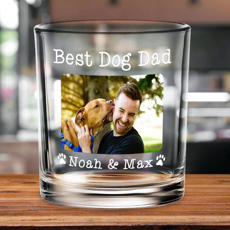 Dog Dad Gifts Father’S Day Whiskey Glass Best Dogs Ever Custom