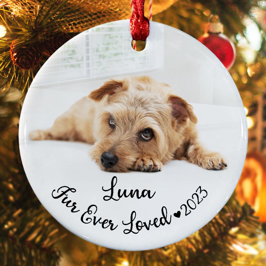 Dog Memorial Photo Ornament Dog Remembrance Ornament Dog Passed