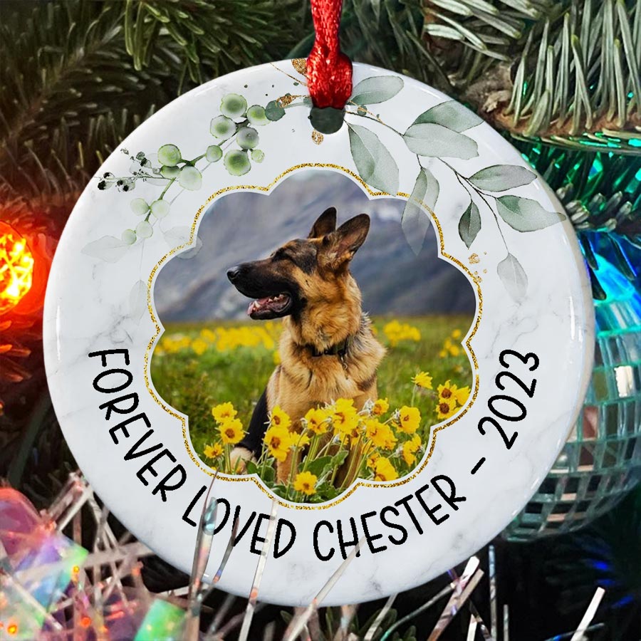 Dog Memorial Photo Ornament Deceased Dog Ornaments Dog Passed Away