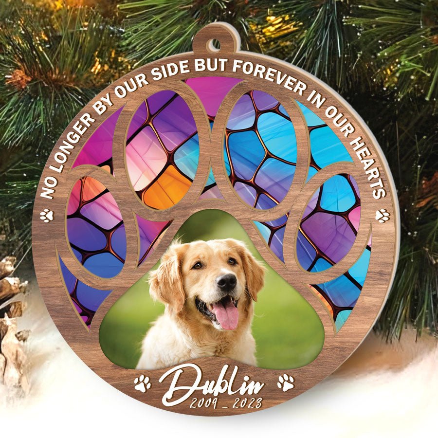 Dog Memorial Suncatcher Sympathy Suncatcher Dog Photo Memorial