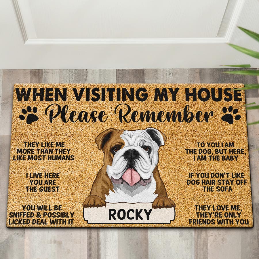 Dog Mat Personalized Dog Doormats Pet Doormat When