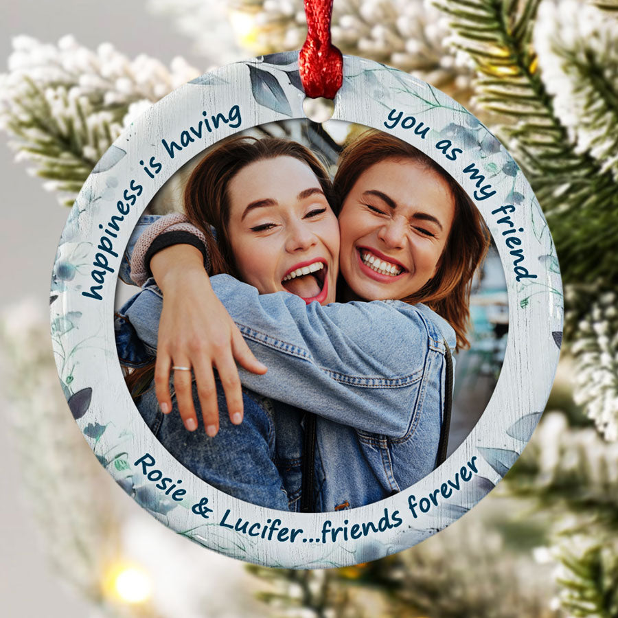 Friends Ornaments Personalized Best Friend Ornaments Ceramic Photo