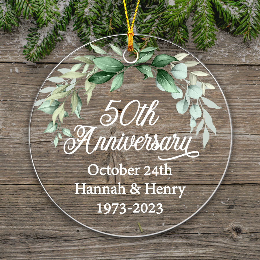 Gifts For Golden Anniversary Personalised Acrylic Name Ornaments For