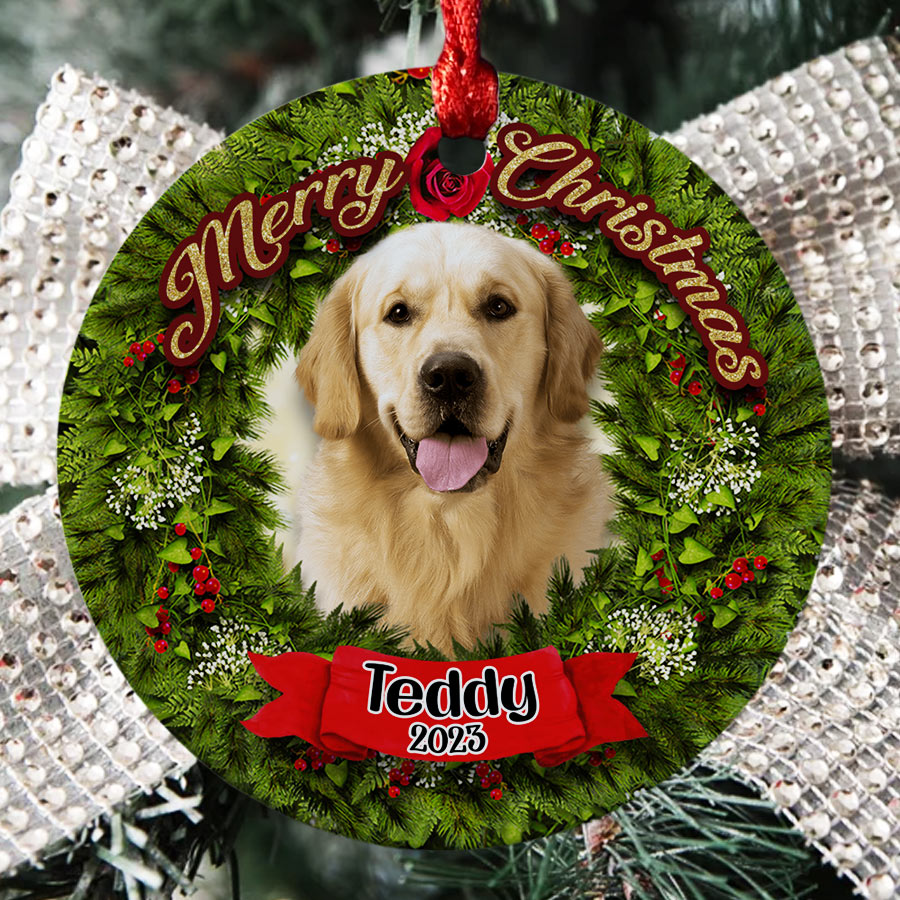 Golden Retriever Christmas Ornaments Custom Dog Picture Ornament
