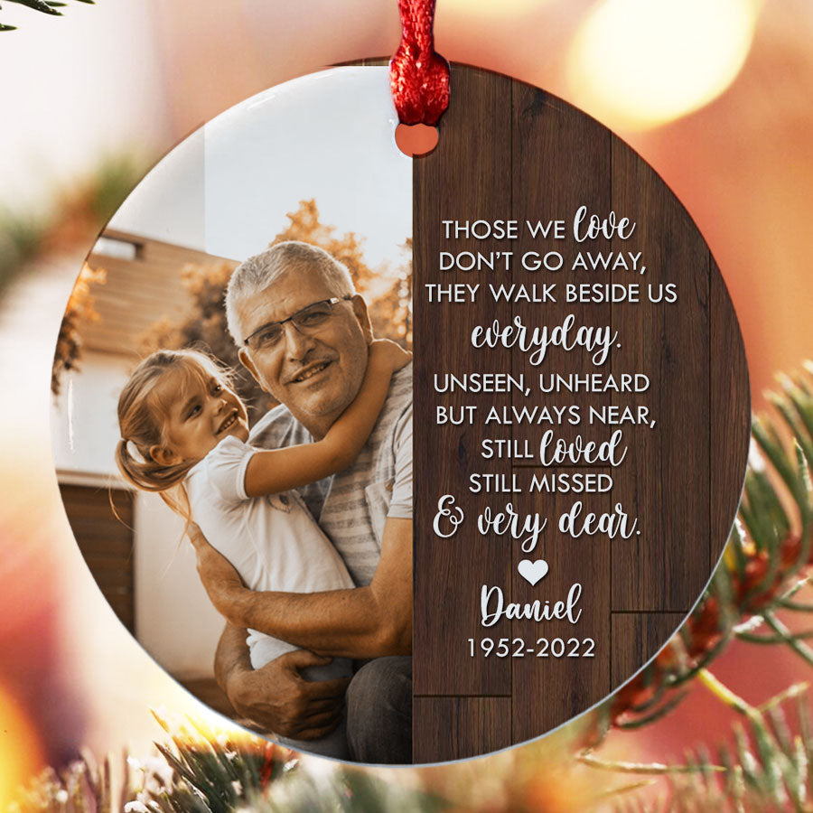 Grandpa Memorial Ornament Custom Photo Ornament Memorial Those We
