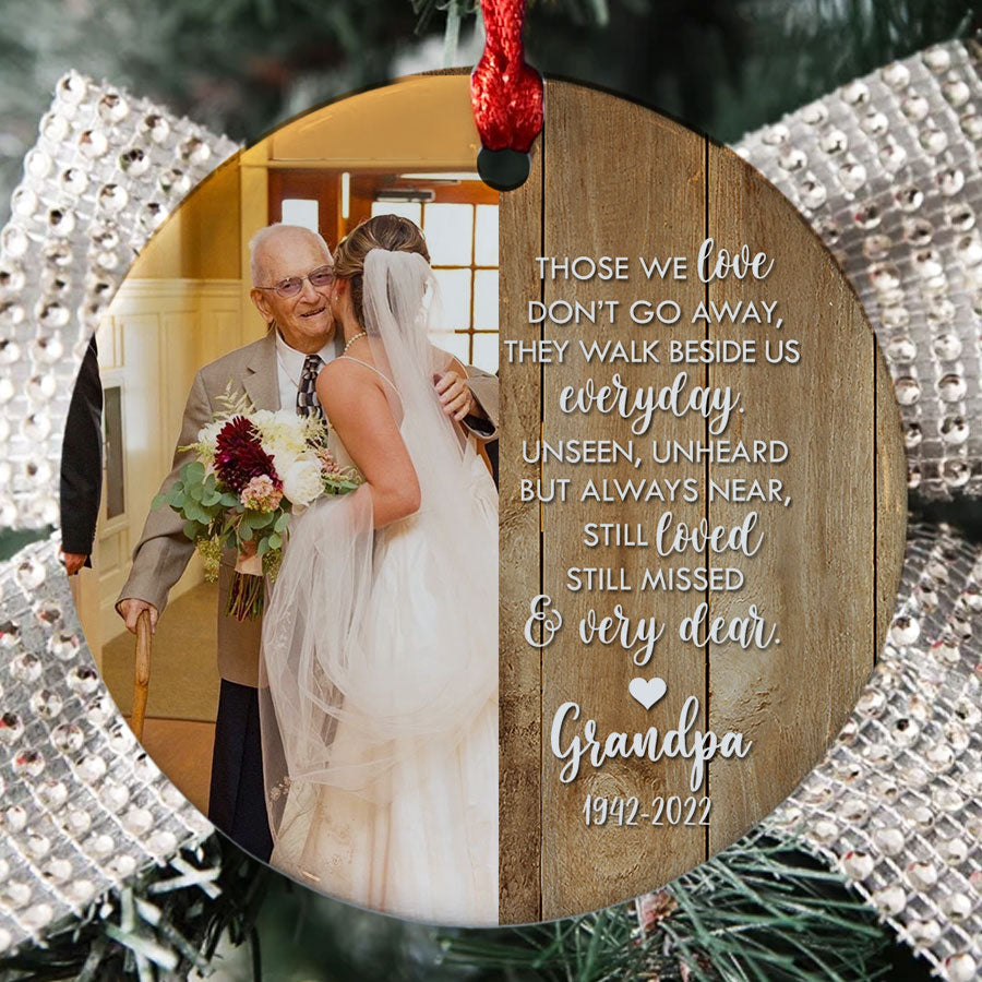 Grandpa Memorial Ornament Memory Ornaments With Picture Those We