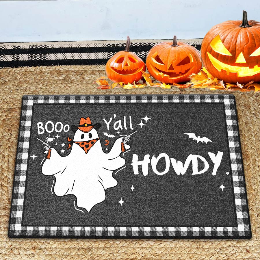 Halloween Door Mats Spirit Halloween Doormat Ghost With Cowboy Hat Howdy Door Mat Magic