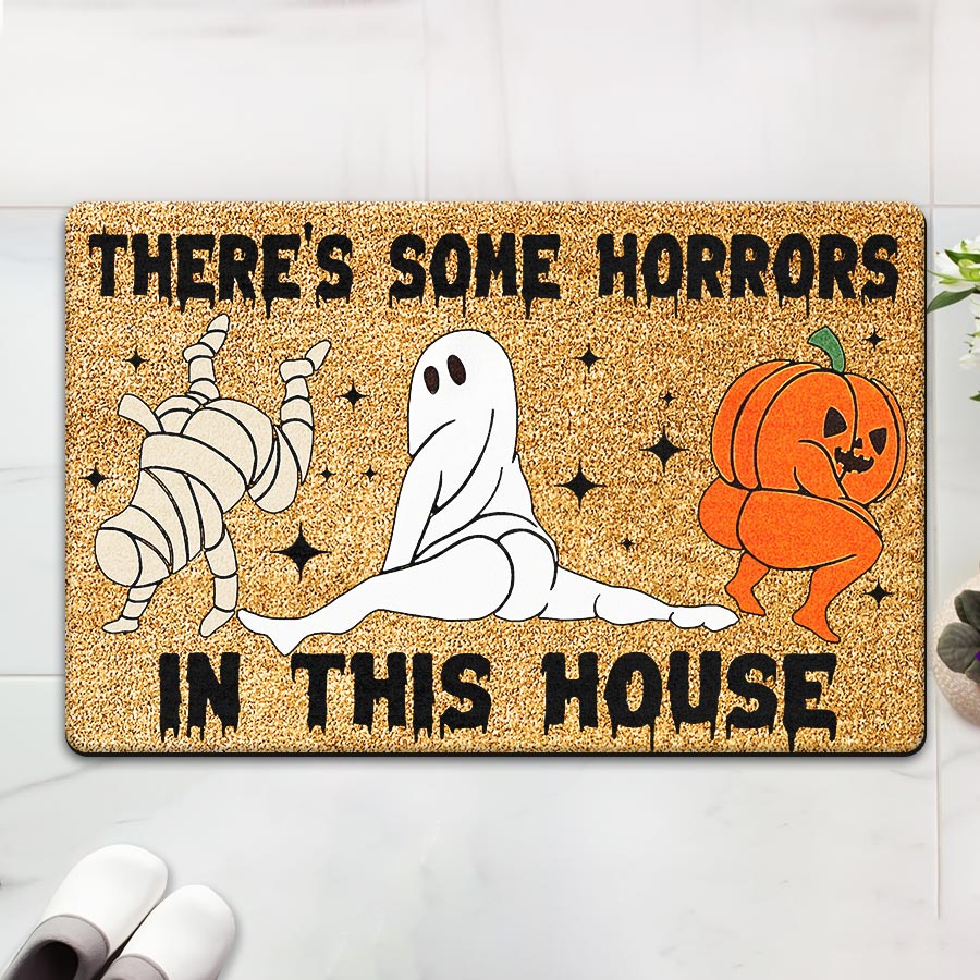 Halloween Mat Doormat Halloween There’S Some Horrors In This House