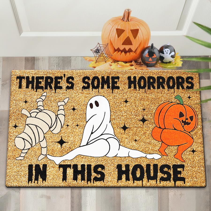 Halloween Mat Doormat Halloween There’S Some Horrors In This House
