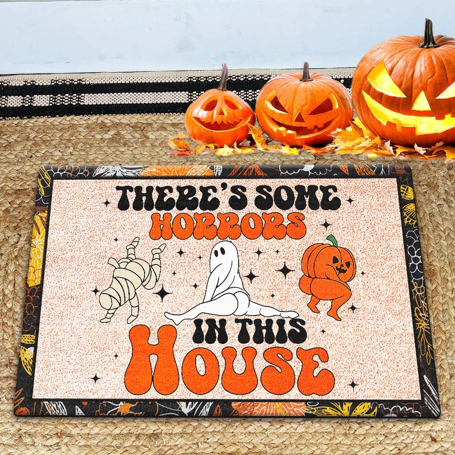 Halloween Outdoor Mats Outdoor Halloween Doormat There’S Some