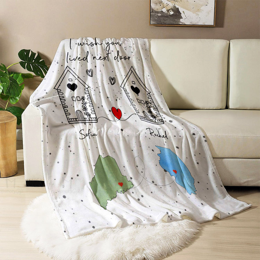I Wish You Lived Next Door Blanket Best Friend Blanket Long