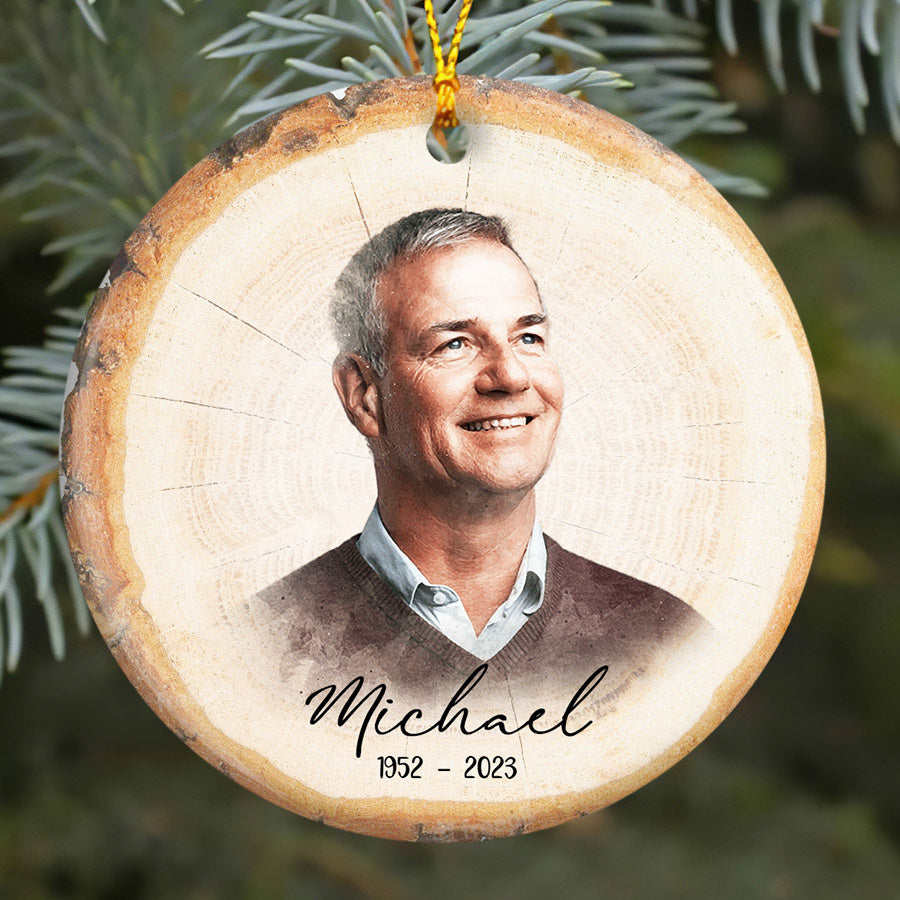 Memorial Ornaments For Dad In Loving Memory Ornament With Picture