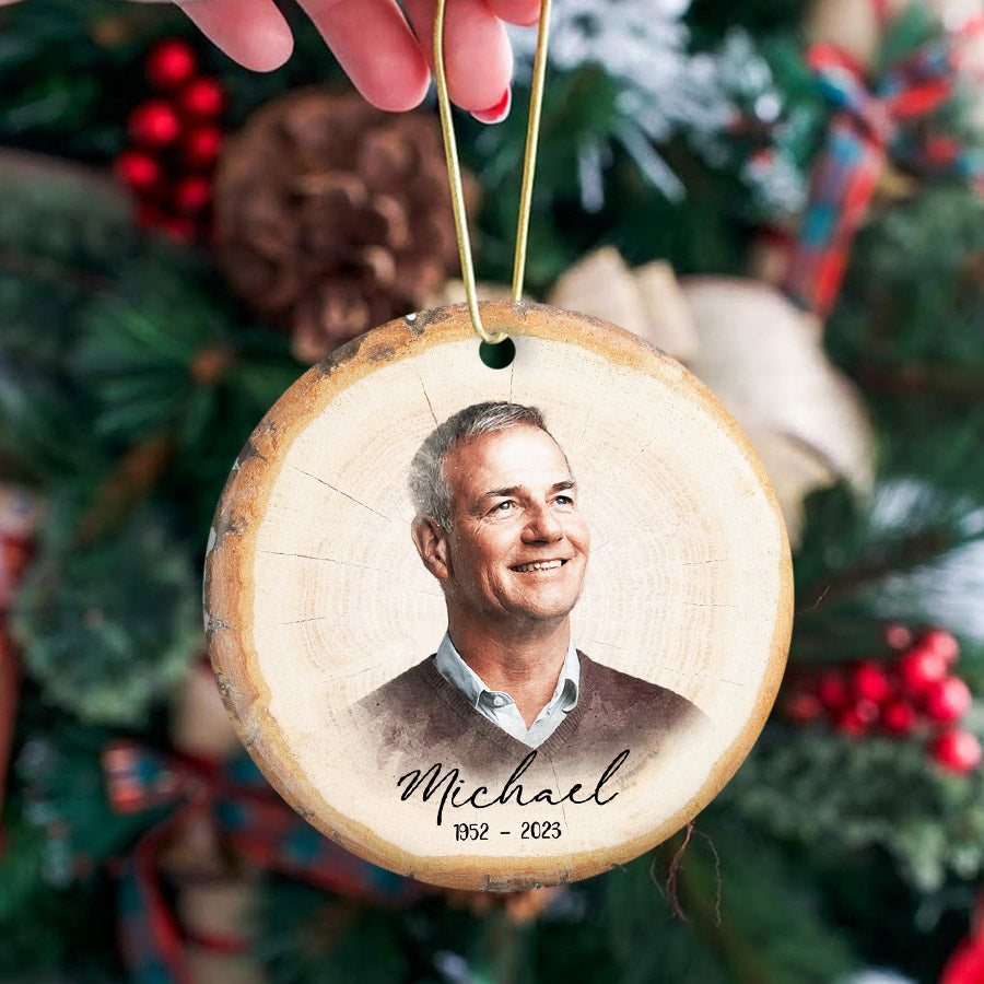 Memorial Ornaments For Dad In Loving Memory Ornament With Picture