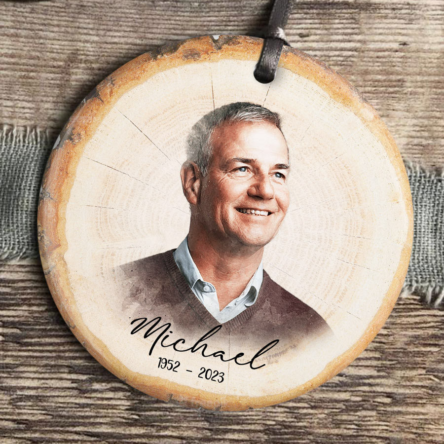 Memorial Ornaments For Dad In Loving Memory Ornament With Picture