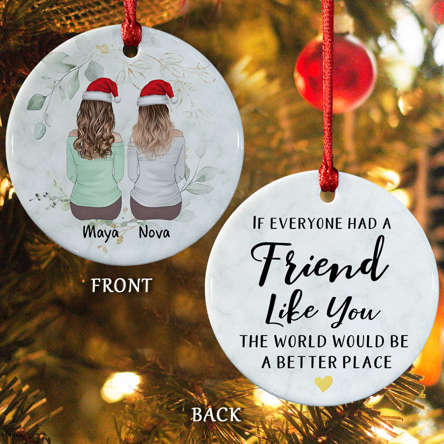 Personalized Best Friend Ornaments Friends Xmas Ornament If