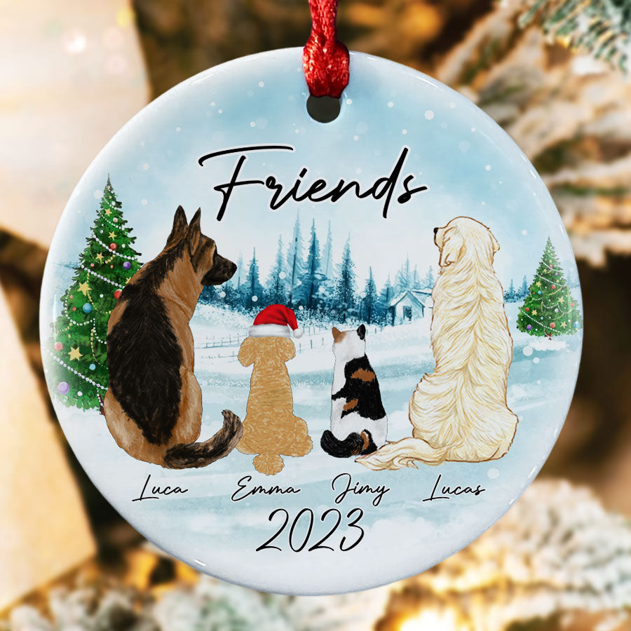 Personalized Christmas Ornaments With Pets Custom Dog Christmas