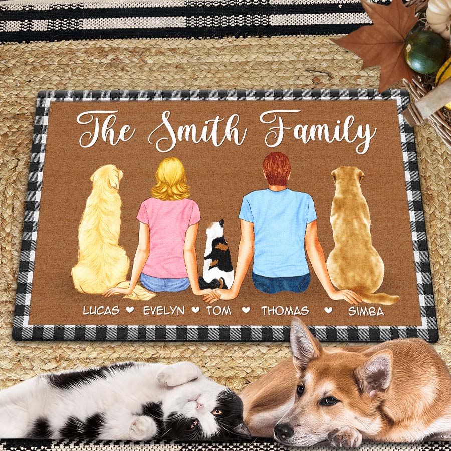 Personalized Dog Mats Custom Family Door Mats Personalized