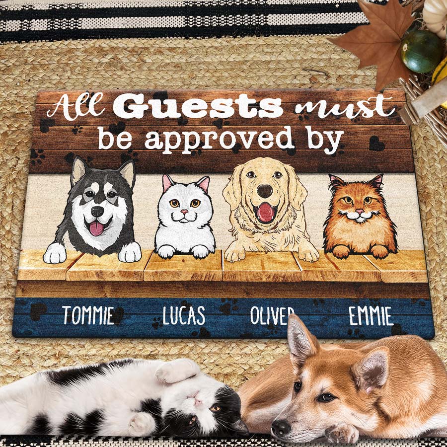 Personalized Pet Doormat Customized Pet Door Mats All Guests Must personalized-pet-doormat-customized-pet-door-mats-all-guests-must