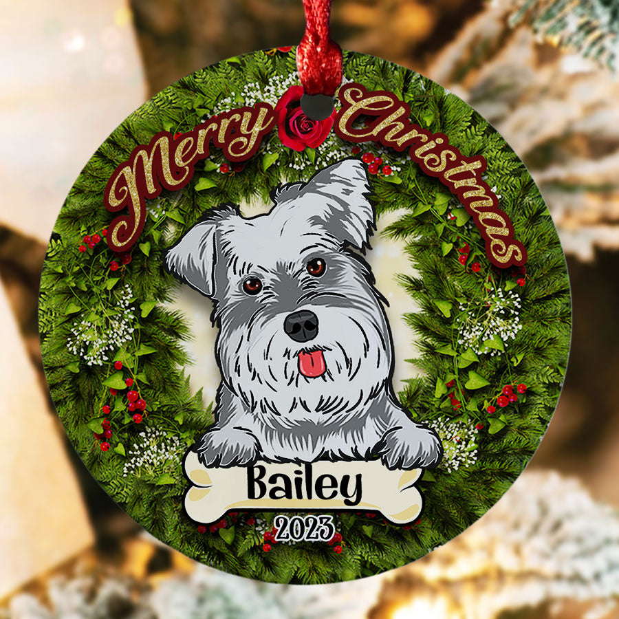 thumbnail image 2 of Schnauzer Ornament-schnauzer Christmas Ornament-terrier Ornament-schnauzer Gifts-schnauzer 2 of 12