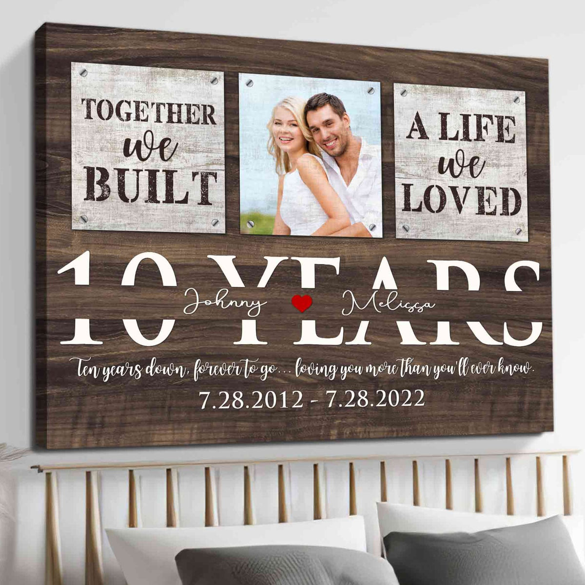 10 Year Anniversary Gift for Him for Her, 10 Year Wedding Anniversary