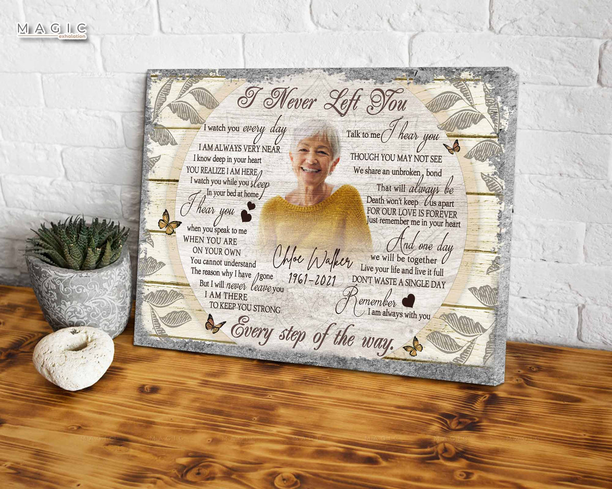 I Never Left You Loss Of Grandmother Sympathy Gift, Personalized