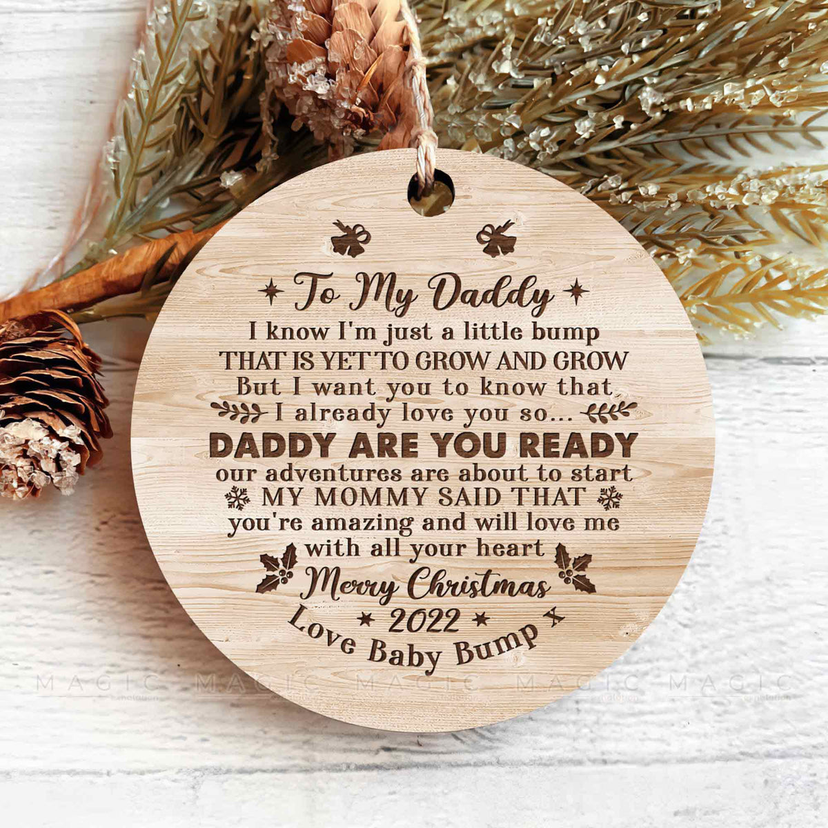 First Christmas As Dad, Dads First Christmas Ornament 2022, Custom New