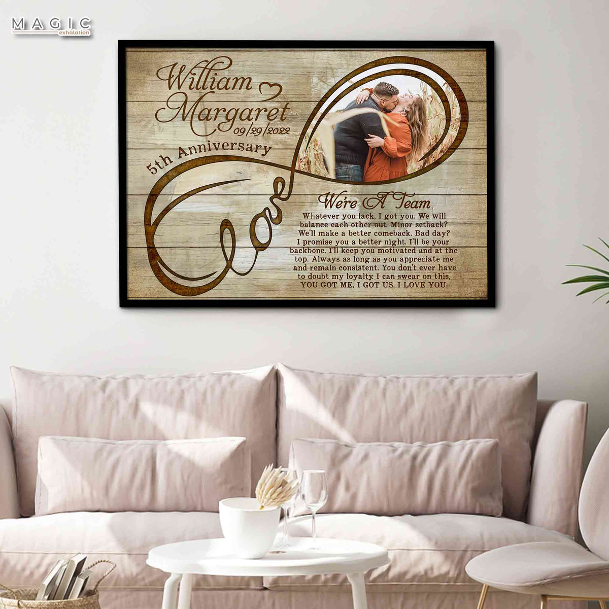 Wooden Anniversary Gift for Her for Wife, Personalized Valentine's Day ...