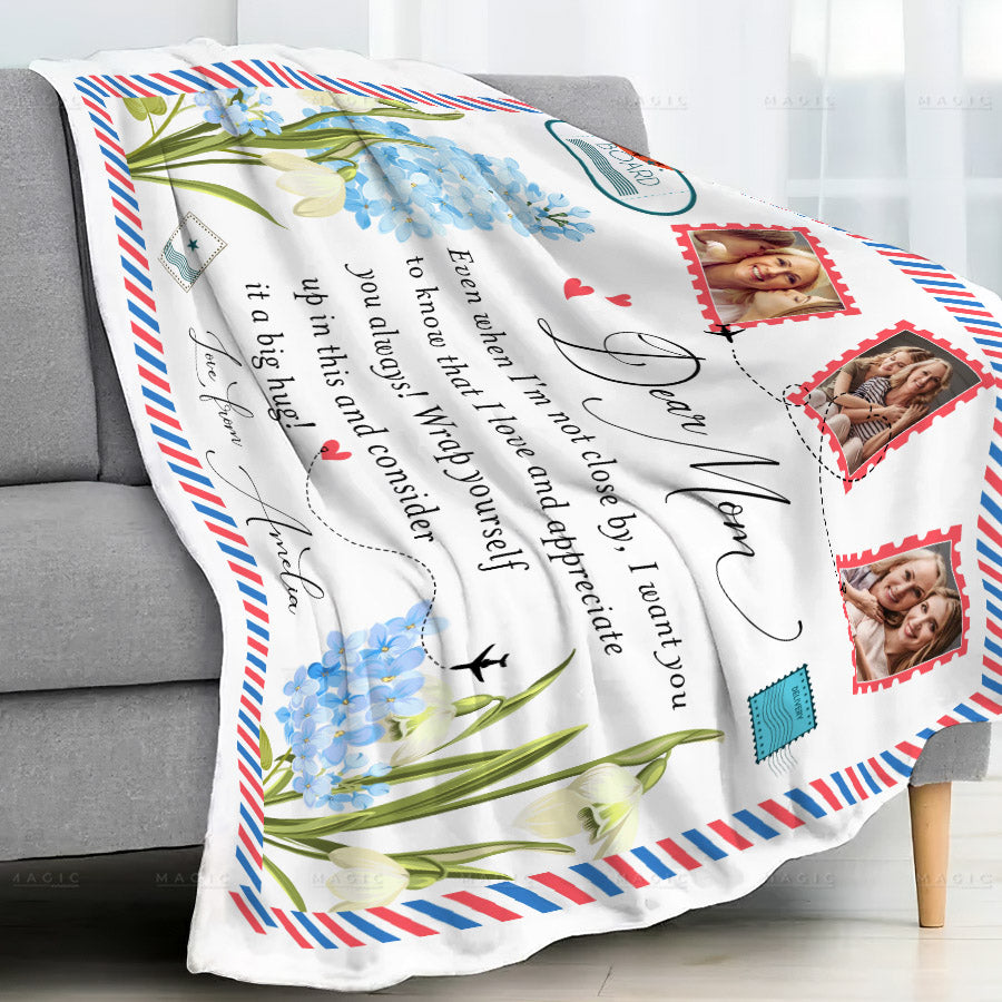 Mothers Day Blankets Gifts For Mom Custom Dear Mom Letter To Mom