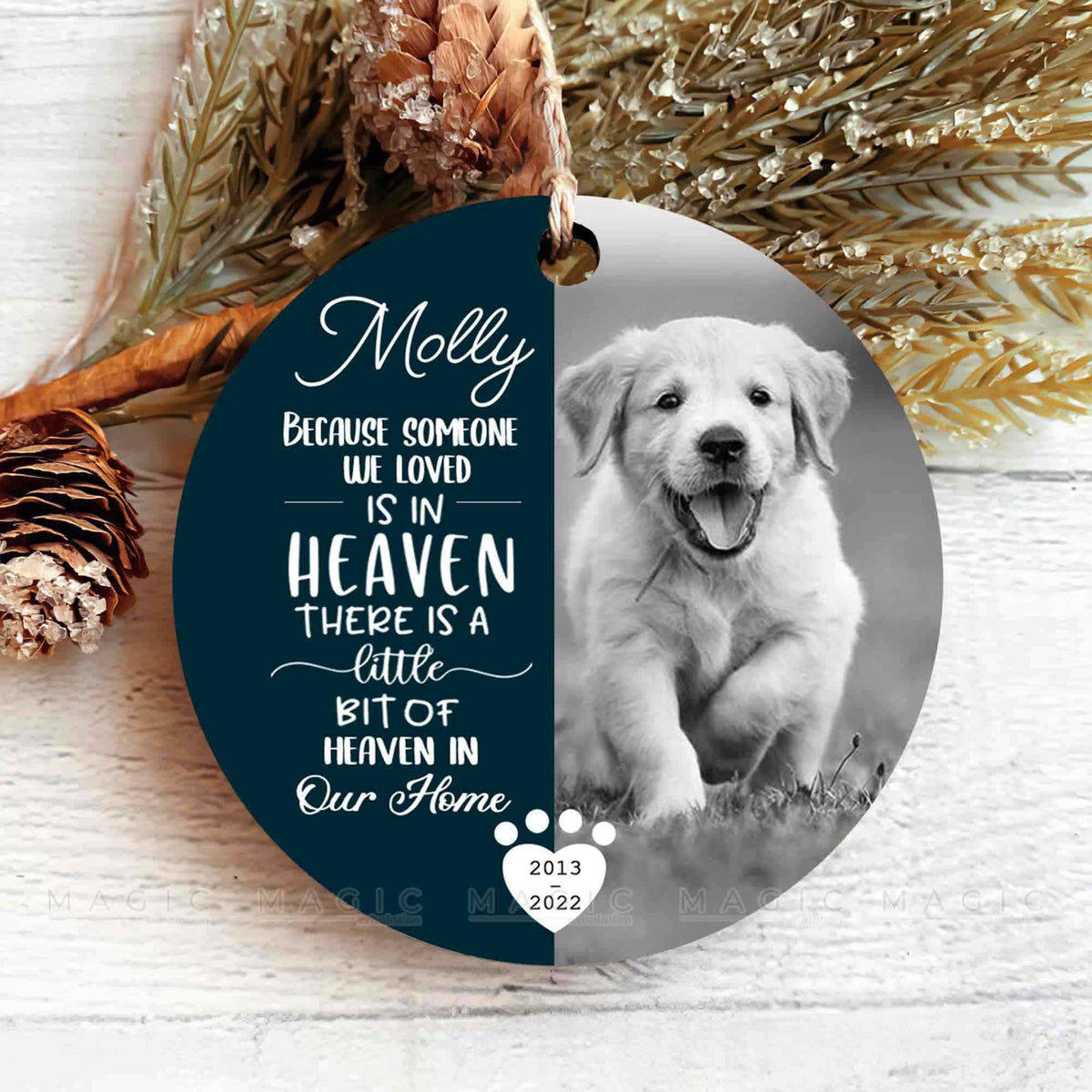 Dog Memorial Gifts Loss of a Pet Gift, Memorial Ornament For Dog, Dog
