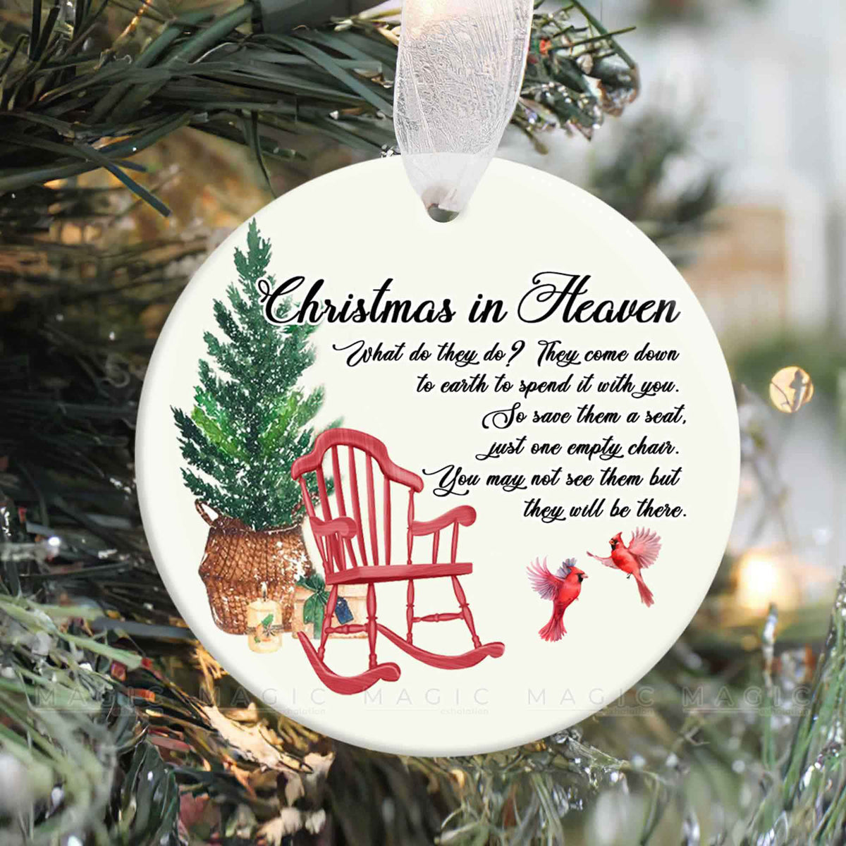 Memorial Ornaments for Christmas, Cardinal Memorial Gifts In Loving