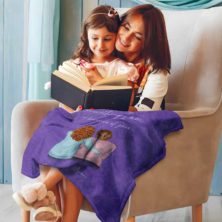 Mother’s Day Personalized Blankets Daughter Mother Clipart Blanket Magic Exhalation