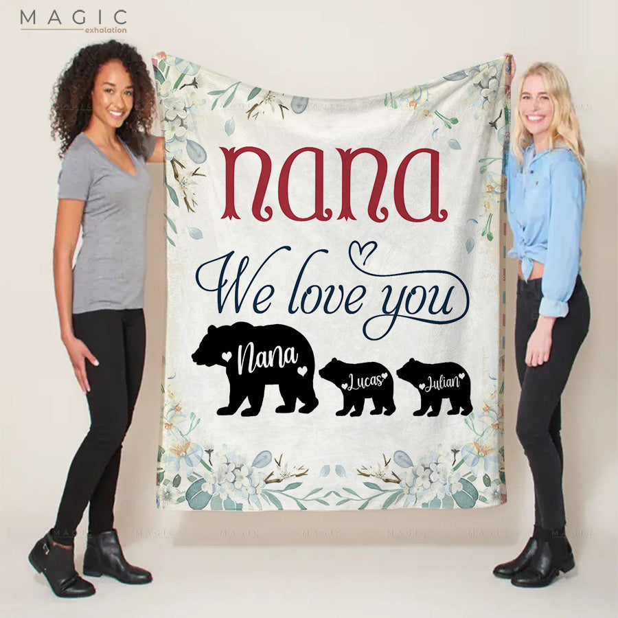 Personalized Nana Blanket Personalized Mothers Day Gifts For Grandma