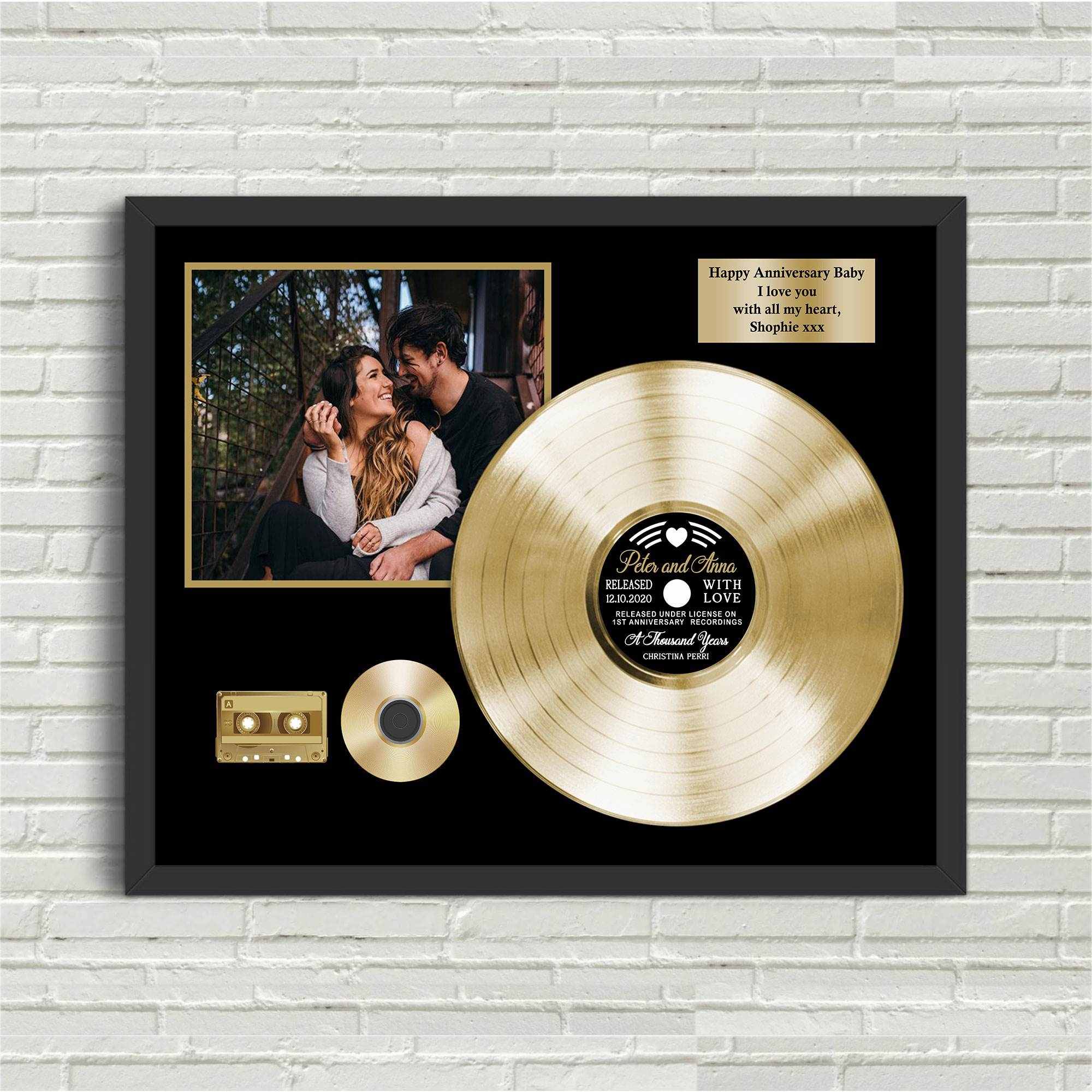 5th Wedding Anniversary Gifts, Custom Vinyl Record 5 Year Anniversary Gift