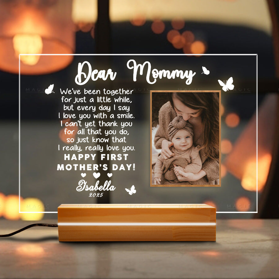1st Time Mothers Day Plaque Night Light