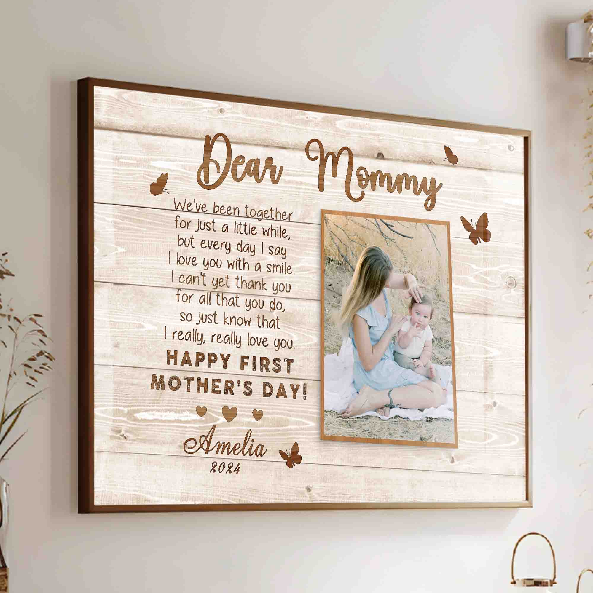Dear Mommy Mothers Day Gift Canvas