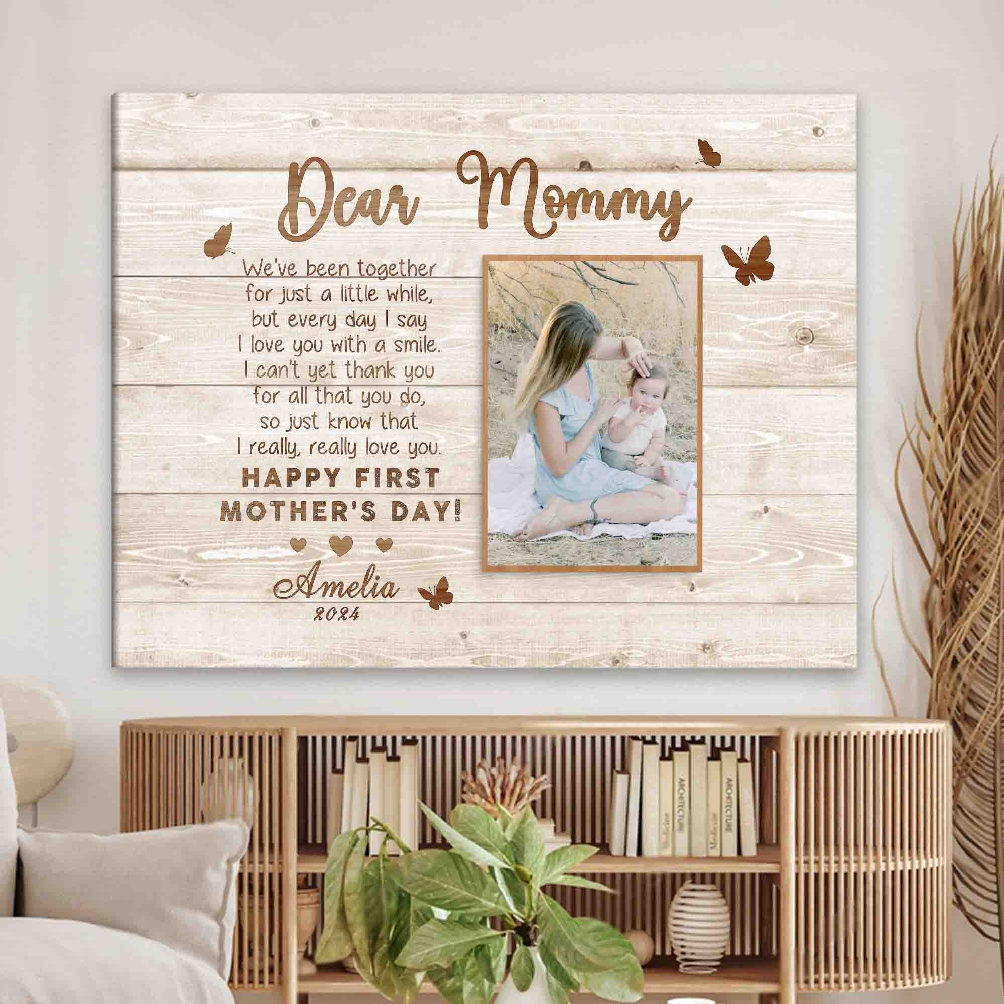 Dear Mommy Mothers Day Gift Canvas